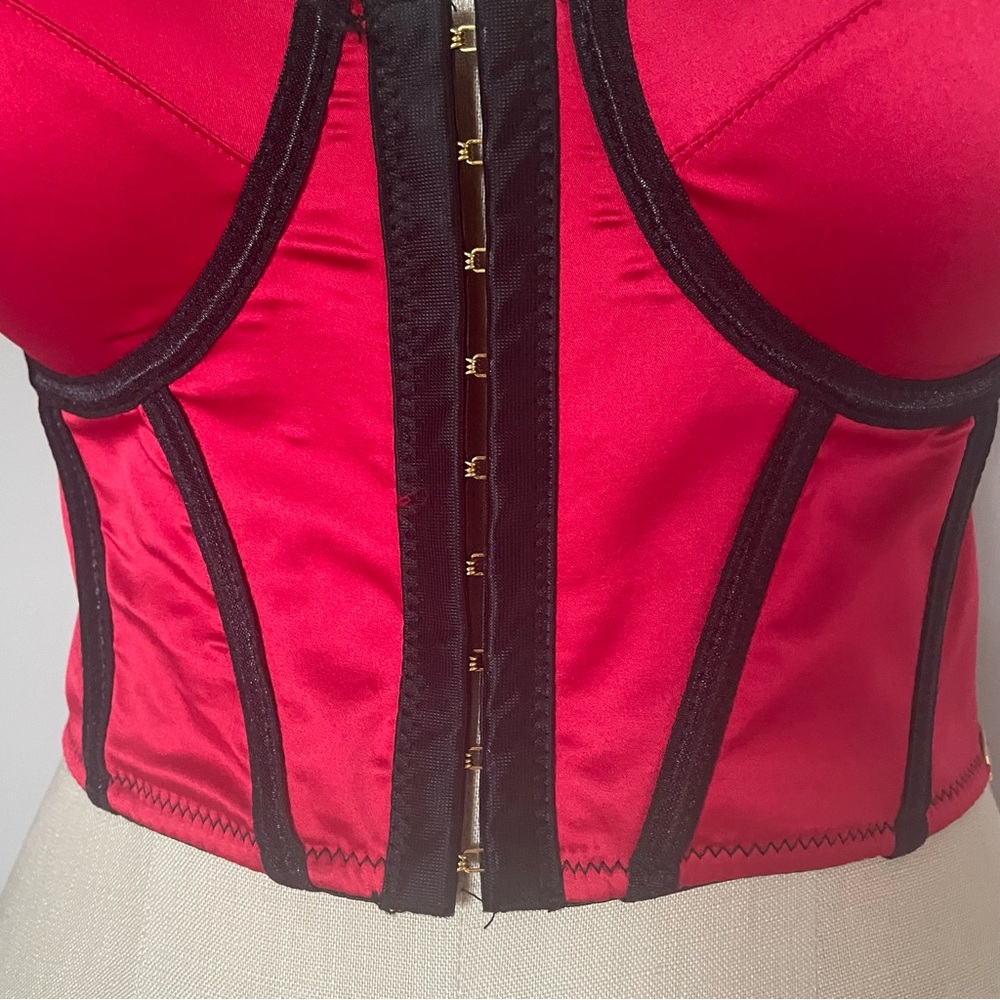Rachel Roy red and black corset bra size 34C - Picture 2 of 7